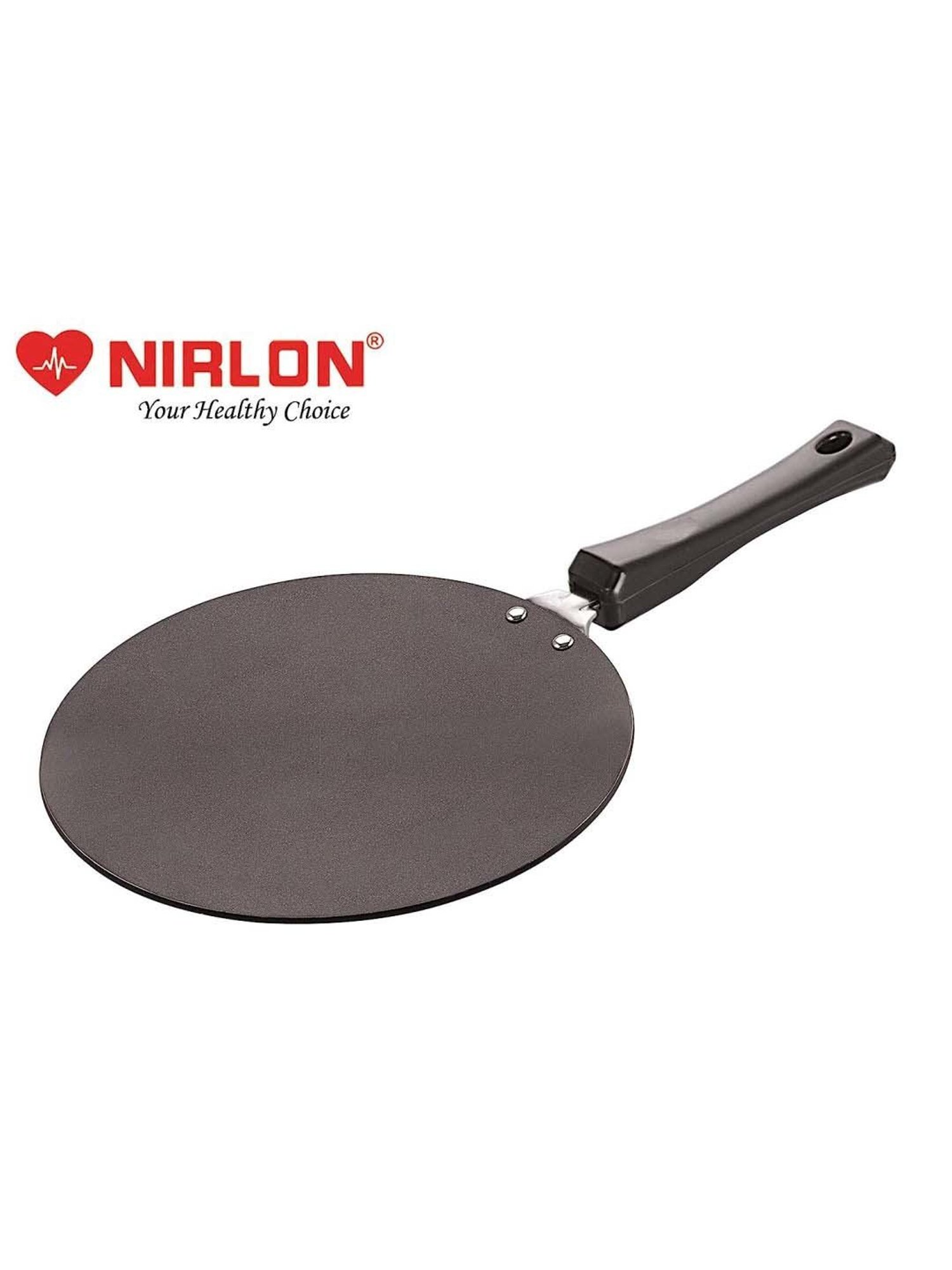 Nirlon Black Aluminium 28 cm Induction 3-Layer Non-Stick Concave Roti Tawa (0.5 L)