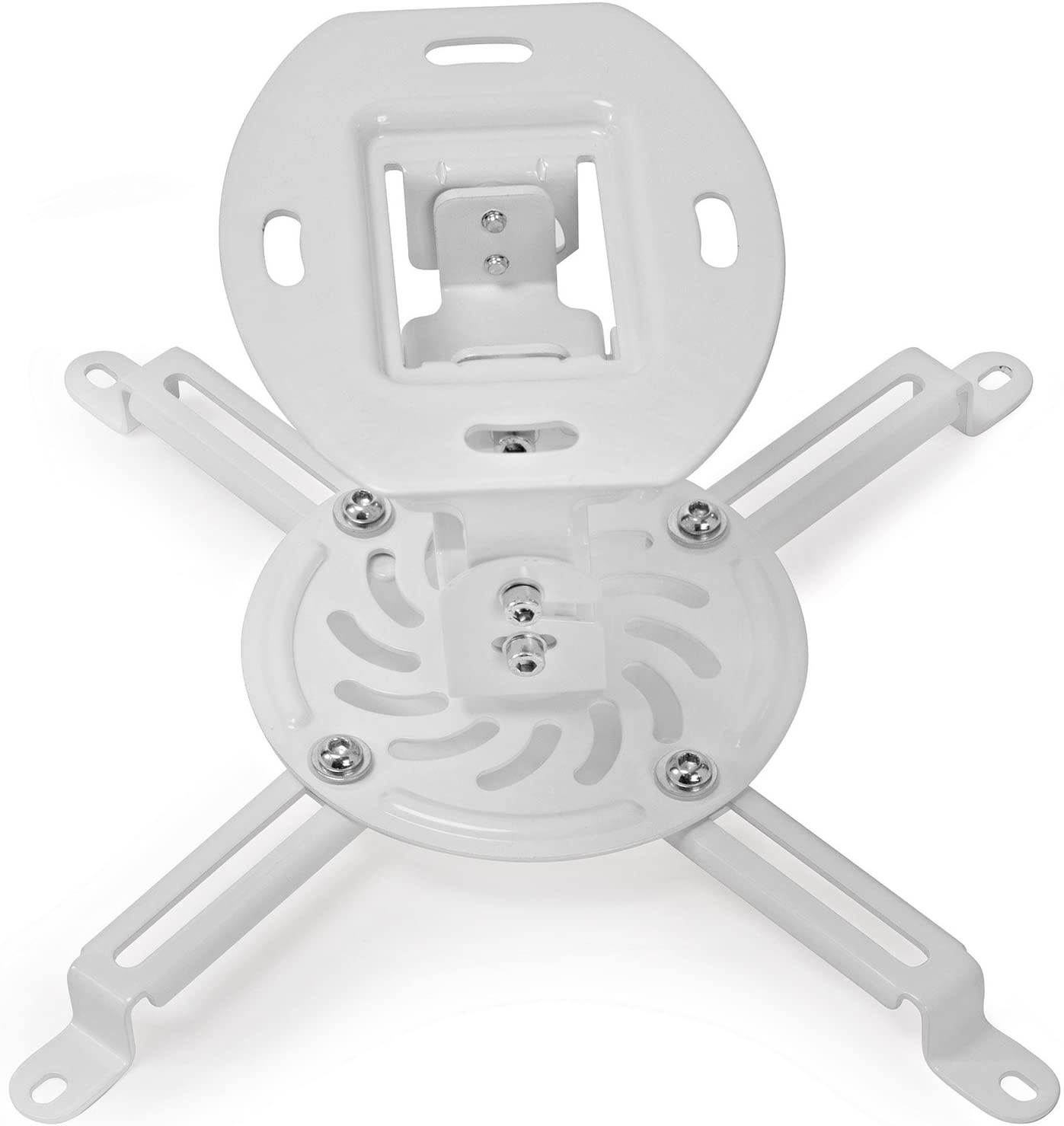 Mount Factory Universal Low Profile Ceiling Projector Mount - White