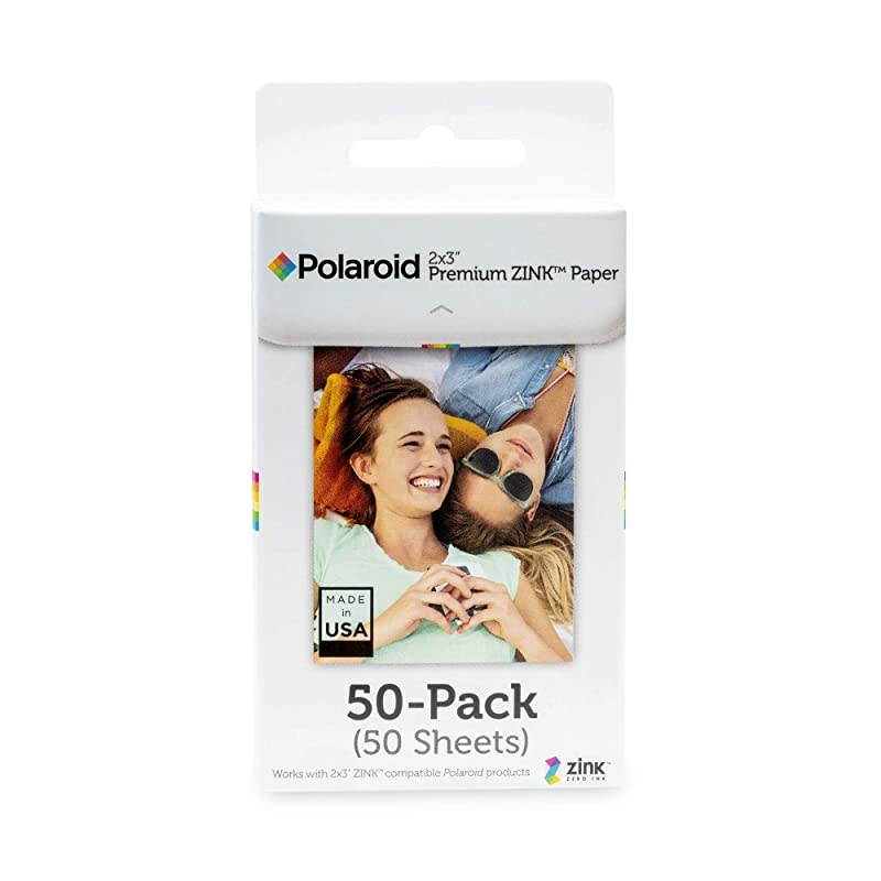 Polaroid 2x3" Premium  Photo Paper (50 Pack) Compatible with Polaroid Mint Camera, Snap/Snap Touch Instant Print Cameras & Polaroid Mint and Zip Photo Printers