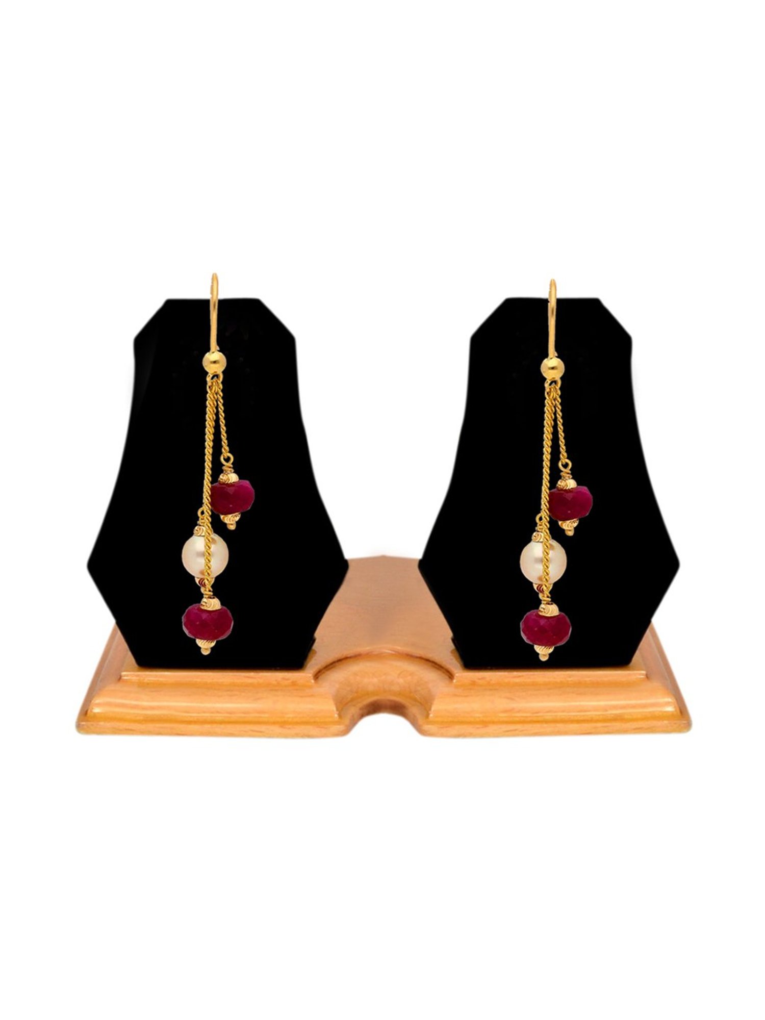 Sri Jagdamba Pearls 22 kt Gold Earrings