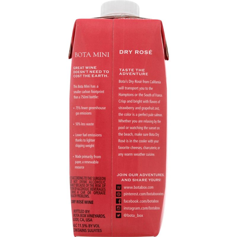 Bota Mini Dry Rosé Wine - 500ml Box