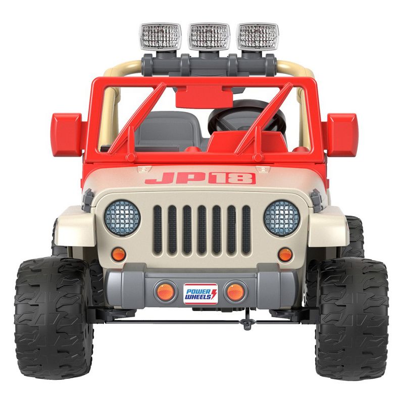 Power Wheels 12V Jurassic Park Jeep Wrangler Powered Ride-On - Cream/Red