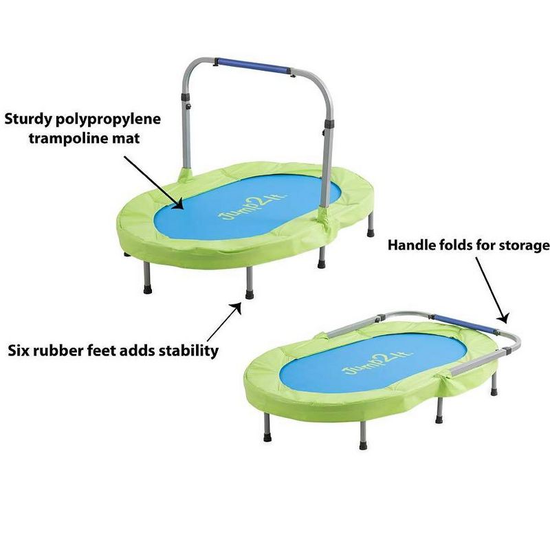 HearthSong Jump2It Indoor Trampoline with Adjustable and Folding Handle