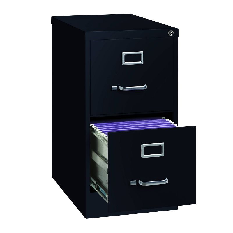 Hirsh 2 Drawer Vertical File Cabinet 22" Black