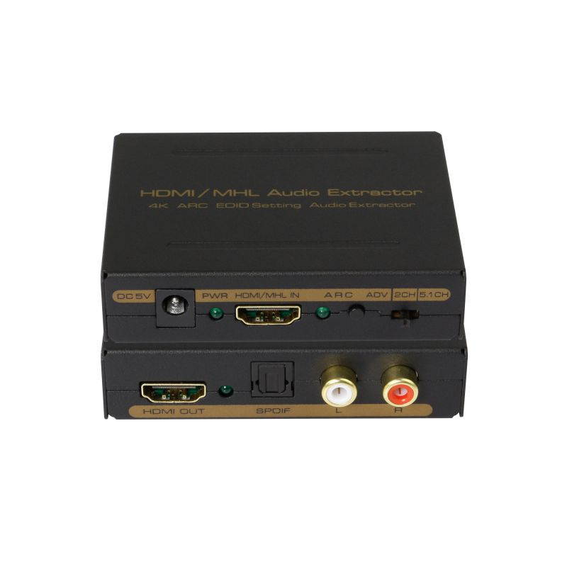 HDMI /MHL Audio (SPDIF+R/L) Extractor (4K,ARC,EDID Setting Audio Extractor) Support 3D,4KX2K,ARC