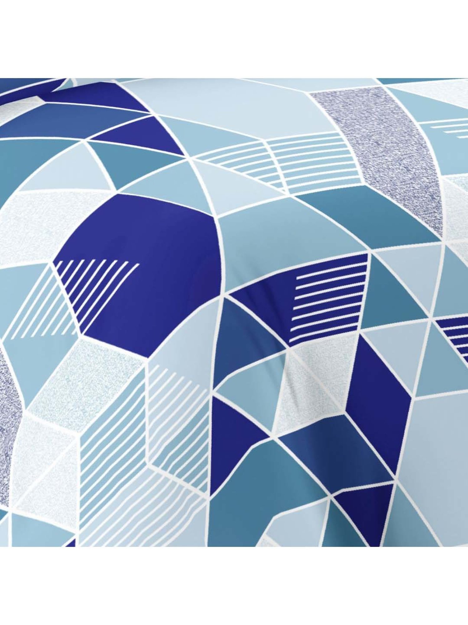 Ariana Blue Cotton 120 TC King Bedsheet With 2 Pillow Cover