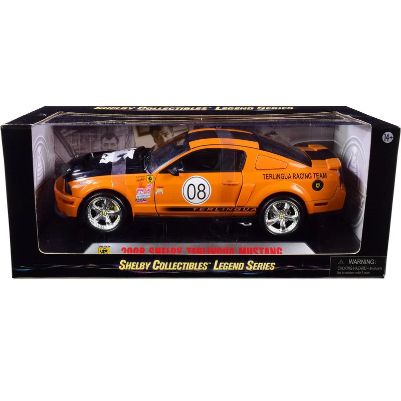 2008 Ford Shelby Mustang #08 "Terlingua" Orange & Black "Shelby Collectibles Legend" 1/18 Diecast Model by Shelby Collectibles