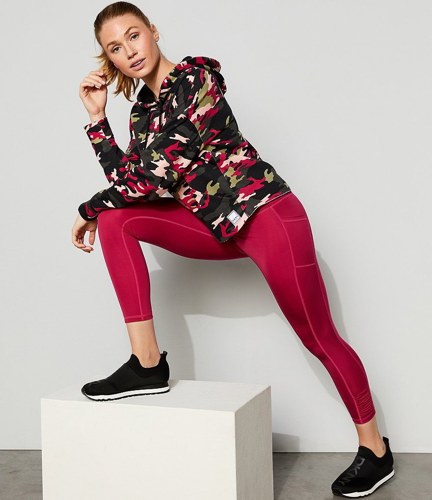 DKNY Sport Shirred Detail High Rise 7/8 Leggings