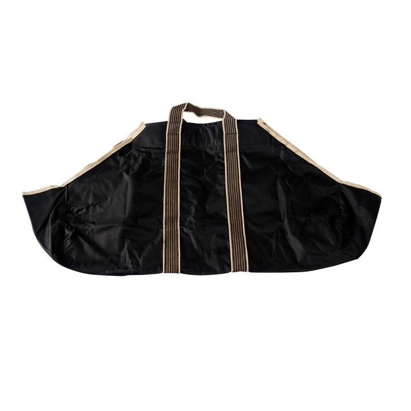 Pleasant Hearth Canvas Log Tote Brown