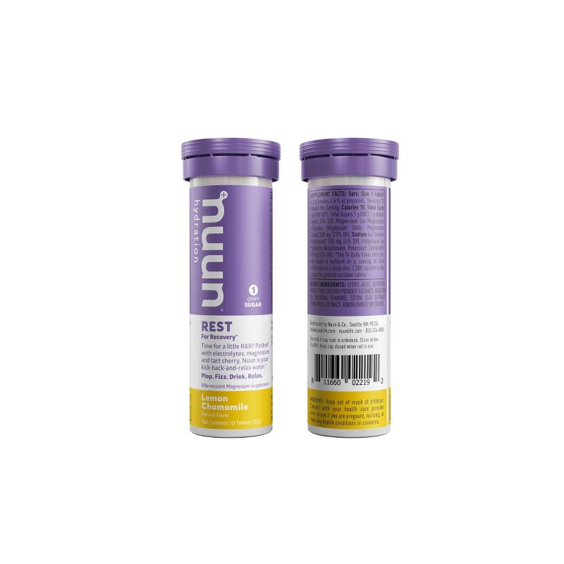 nuun Hydration Rest for Recovery Drink Tabs - Lemon Chamomile - 10ct