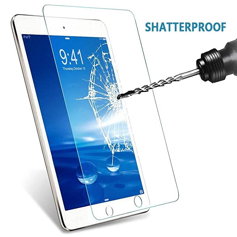 iPad Mini Screen Protector, [2-Pack]  2.5D Curved Edge HD Premium iPad mini 2/3 Tempered Glass Screen Protector Crystal Clear 9H 0.26mm Anti-Scratch Shatterproof Bubble-free Screen Film