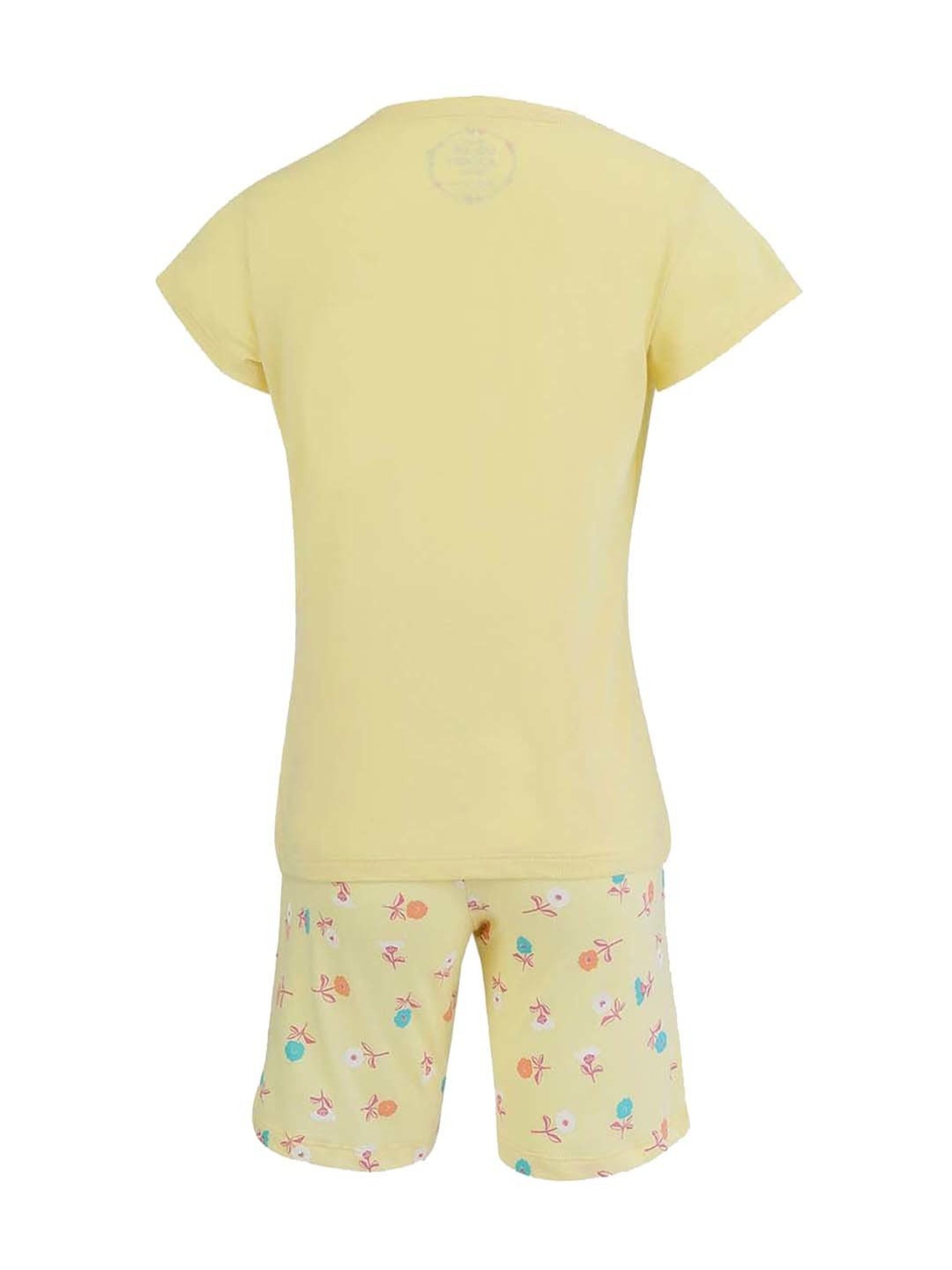 Mothercare Kids White & Yellow Cotton Printed Top Set