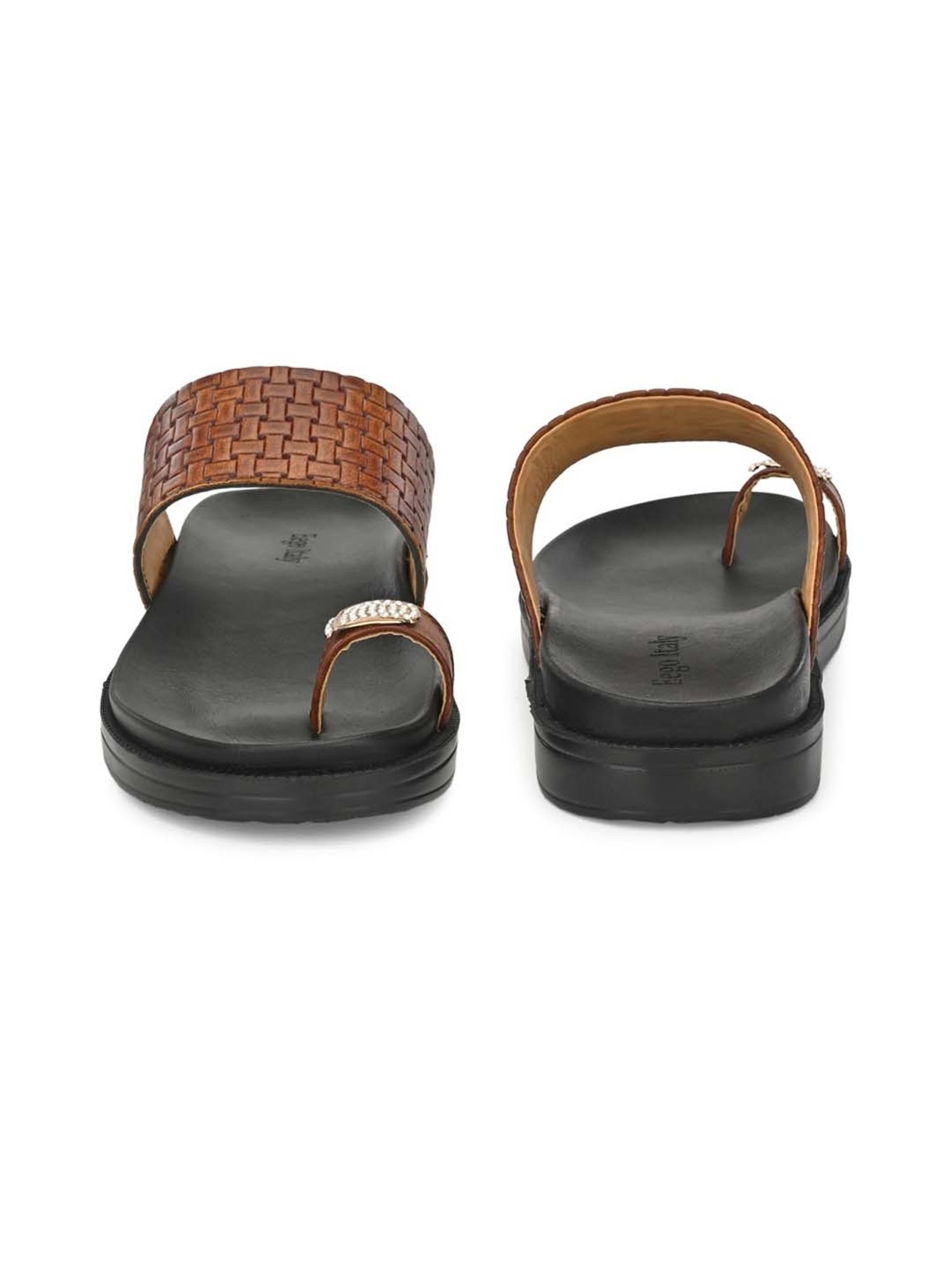 Eego Italy Men's Tan Toe Ring Sandals