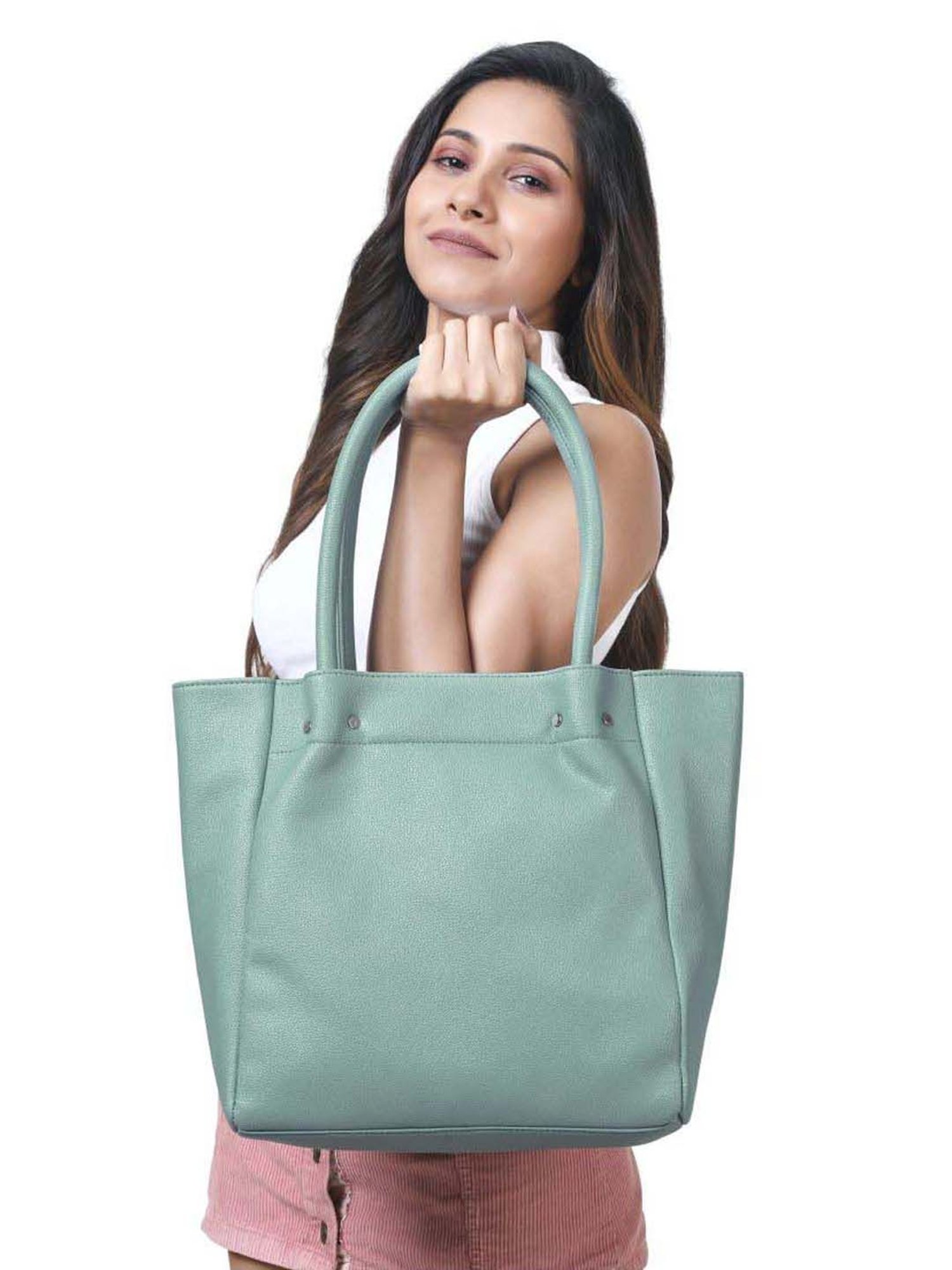 Toteteca Funk Green Solid Medium Shoulder Handbag