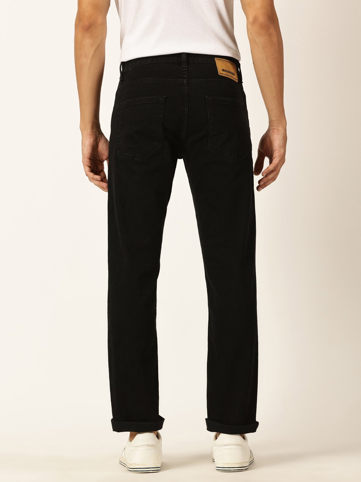 Thomas Scott Black Slim Fit Lightly Washed Jeans