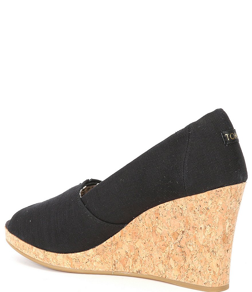 TOMS Michelle Peep Toe Cork Wedges