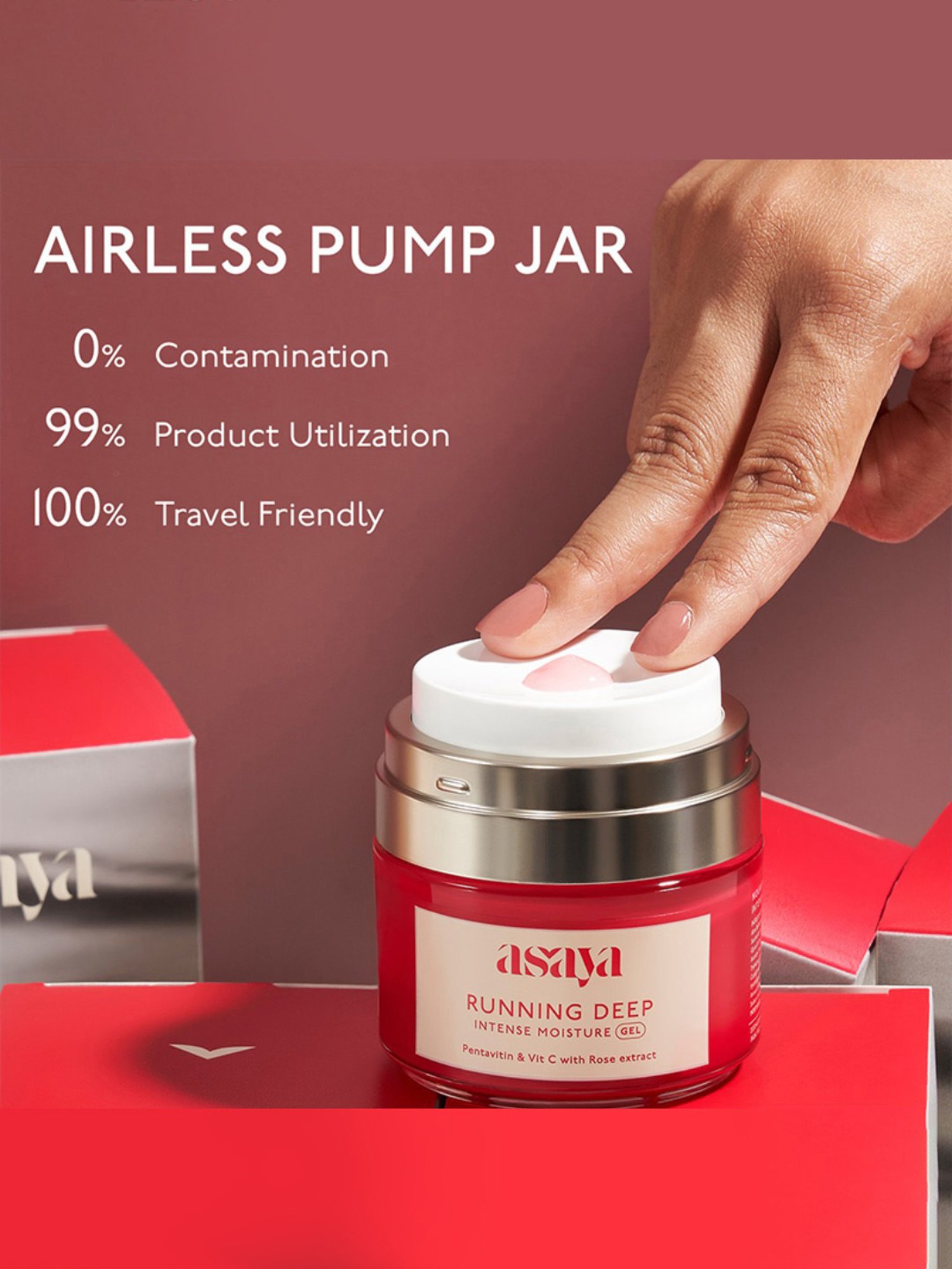 Asaya 72 hr Hydrating Gel Based Moisturizer with Hyaluronic Acid & Vitamin C for Oily Skin  - 50 gm