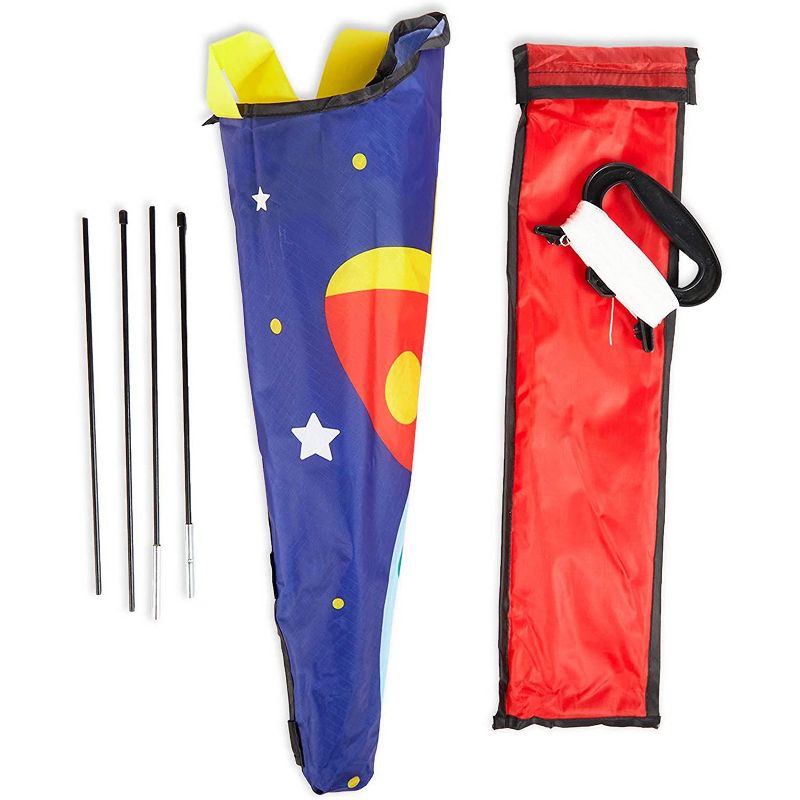 Blue Panda 2 Pack Small Outer Space Kites Kit for Kids (33.5 x 86.6 in)