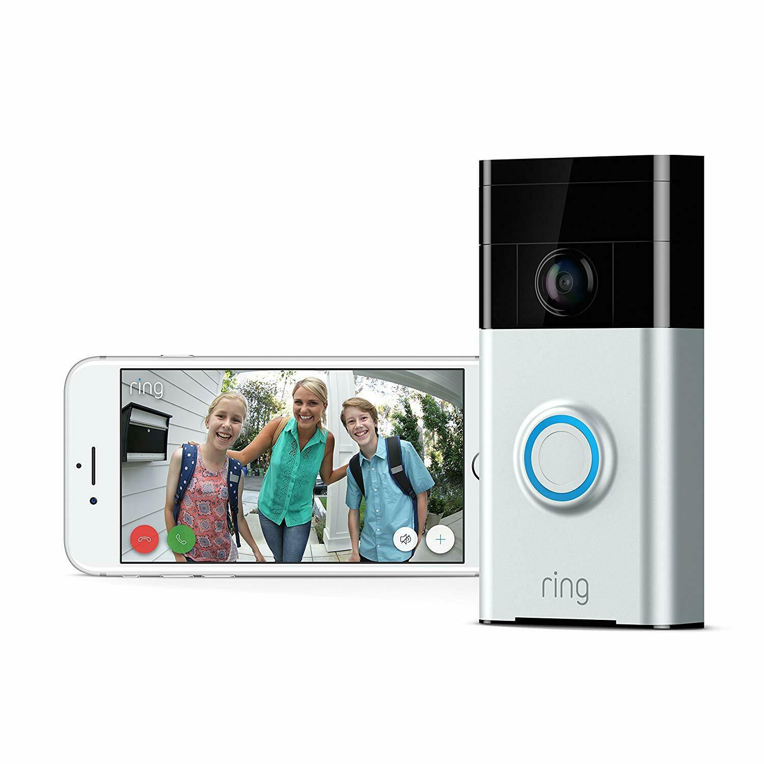 Ring Wireless Video Doorbell - Satin Nickel