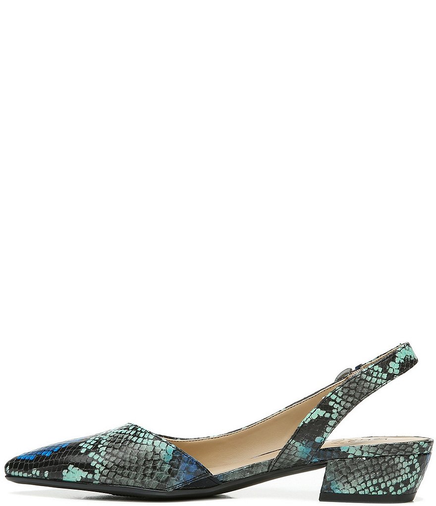 Naturalizer Banks Snake Print Leather Slingback Dress Pumps