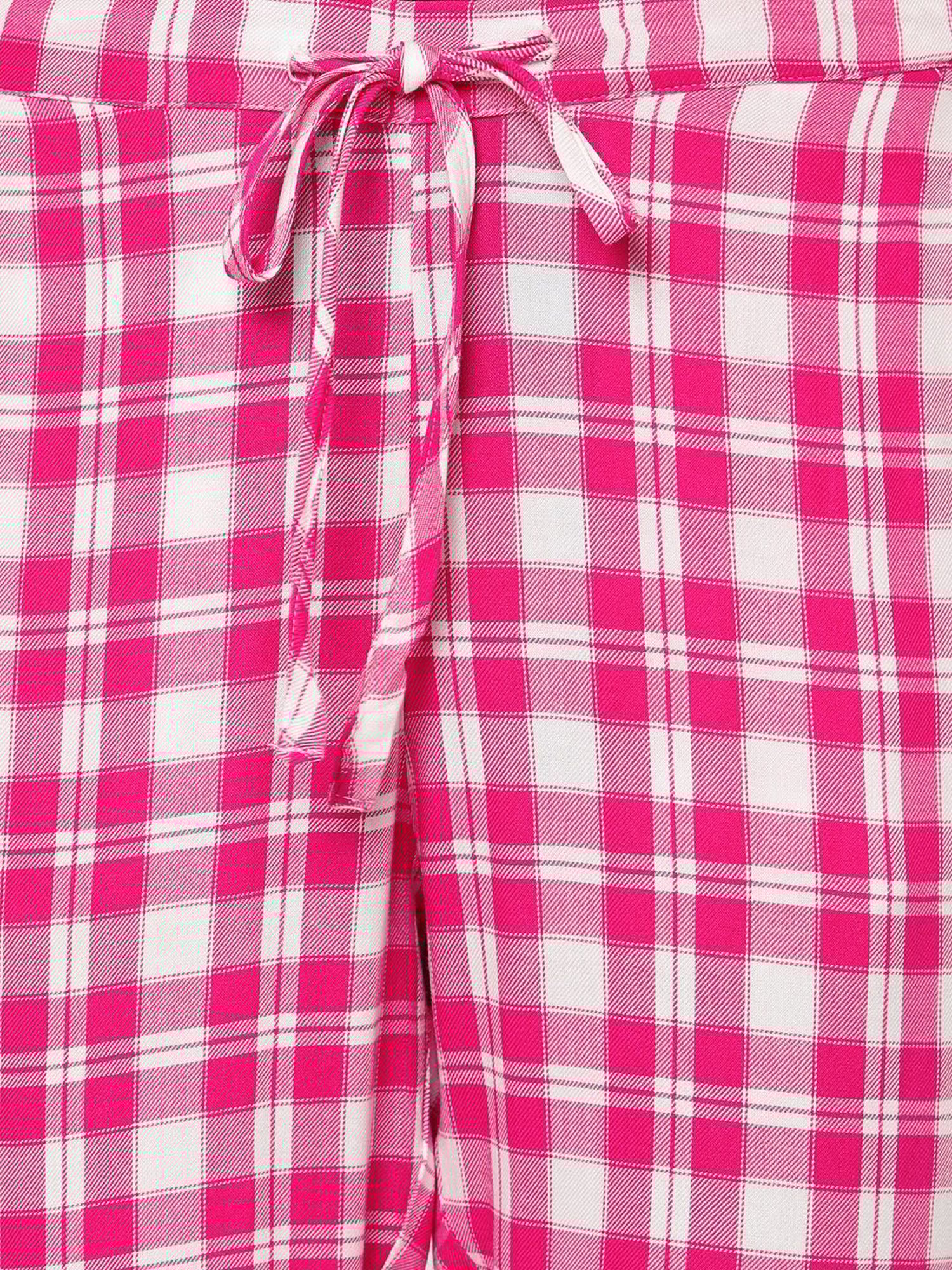 Mystere Paris Pink & White Checks Pyjamas