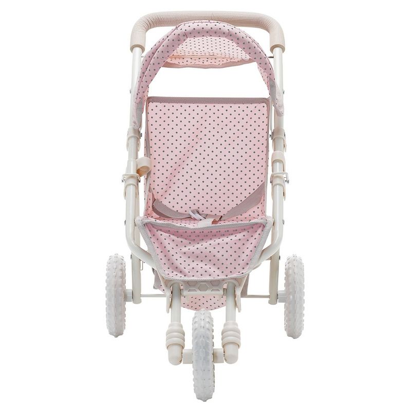 Olivia's Little World - Polka Dots Princess Baby Doll Jogging Stroller - Pink & Gray