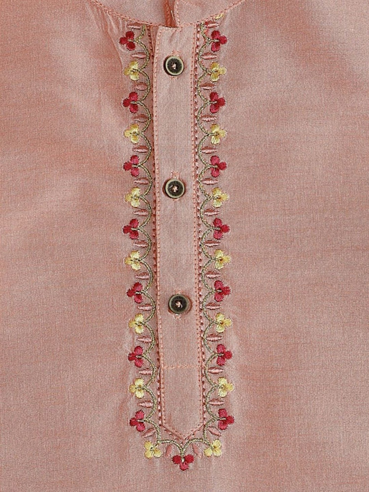 VASTRAMAY Boys Yellow & White Cotton Printed Full Sleeves Kurta Sets