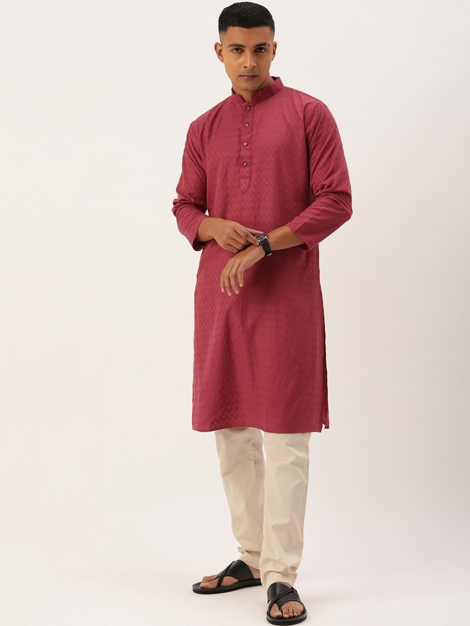 SWAGG INDIA Mid Pink Regular Fit Kurta