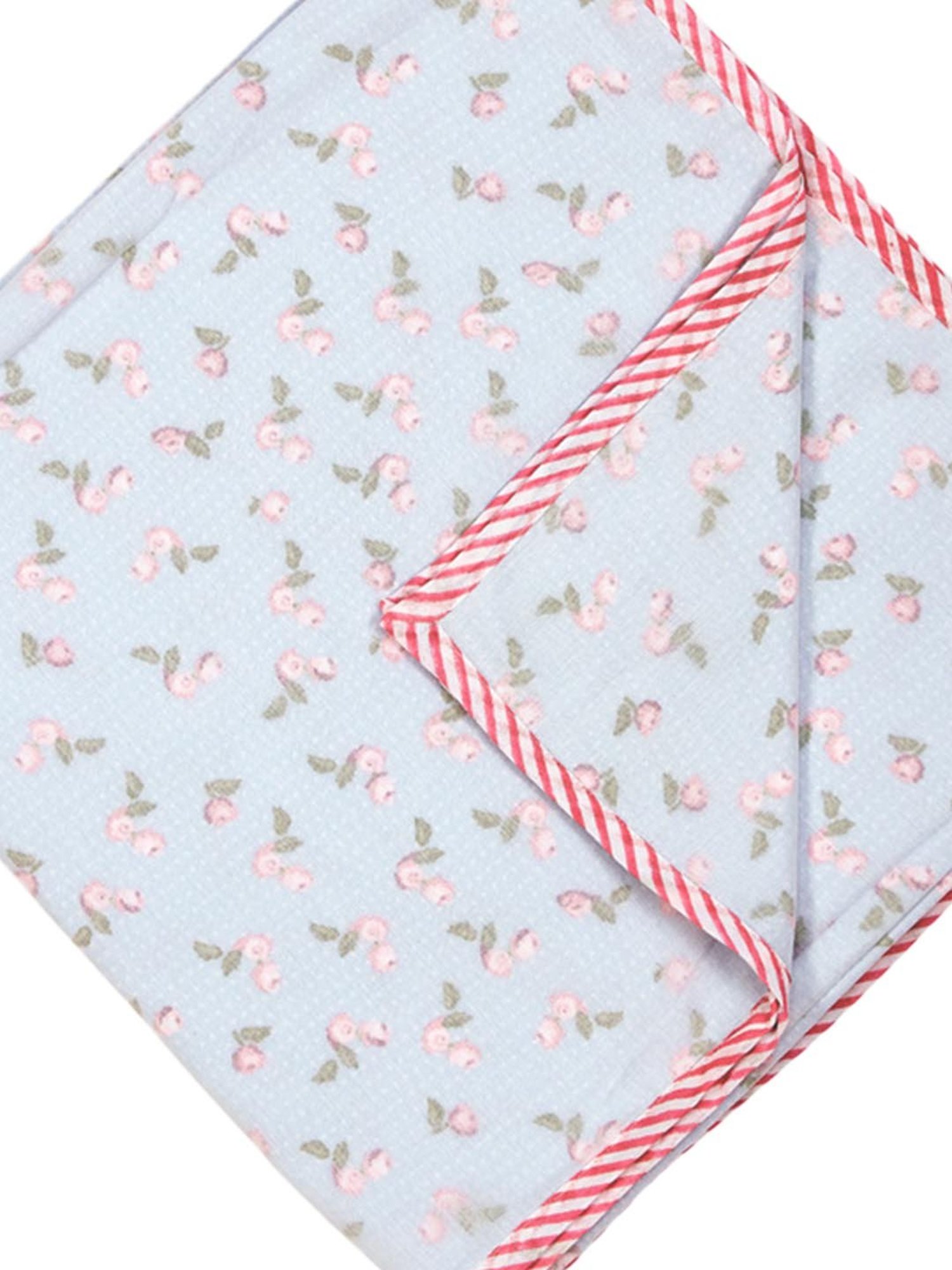 Nigh Nigh Vintage Rose Blue Cotton 70 TC Infants Dohar - Set of 1