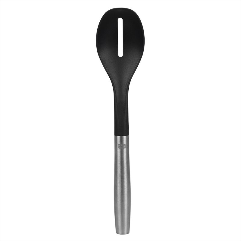 Home Basics Mesa Collection Scratch-Resistant Nylon Slotted Spoon, Black
