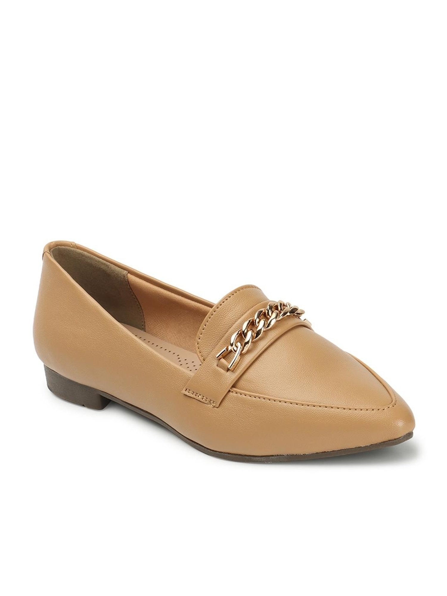 Elle Women's Beige Casual Loafers