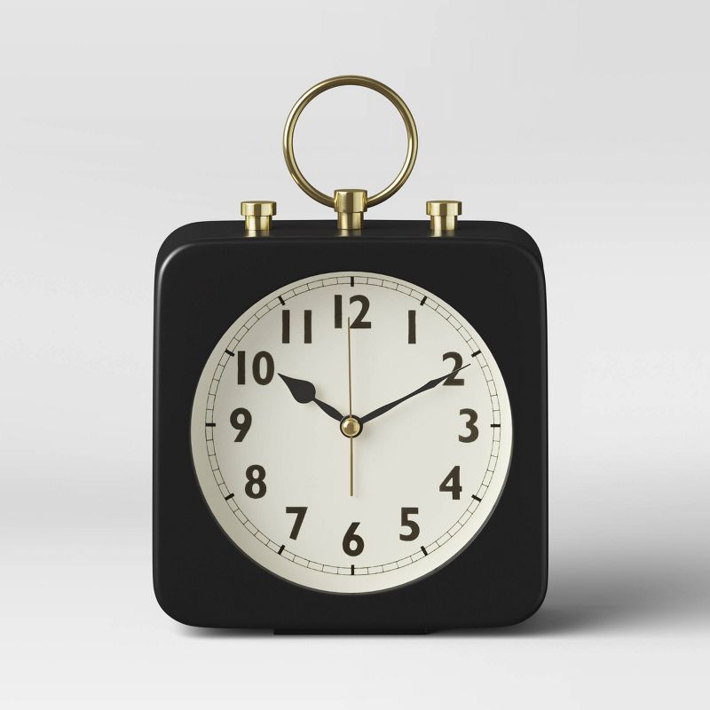 Square Industrial Table Clock - Stonebriar Collection
