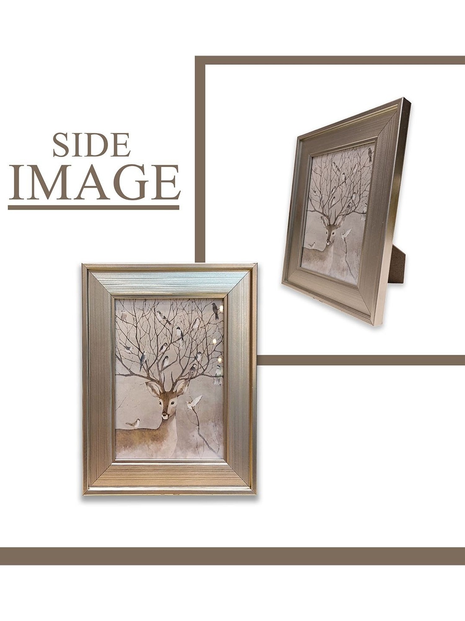 Art Street Silver Engineered Wood Table Top Photo Frame
