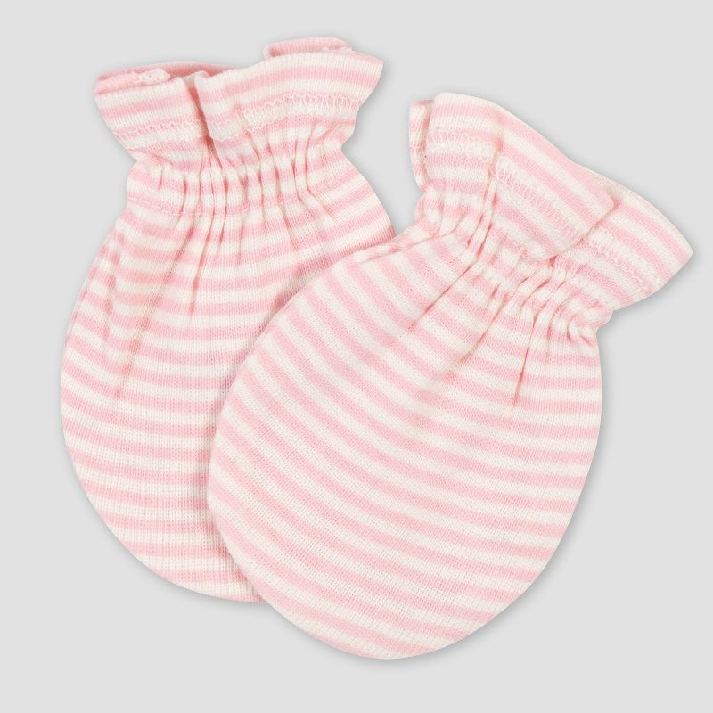 Luvable Friends Baby Cotton Scratch Mittens 4pk, Owl, One Size