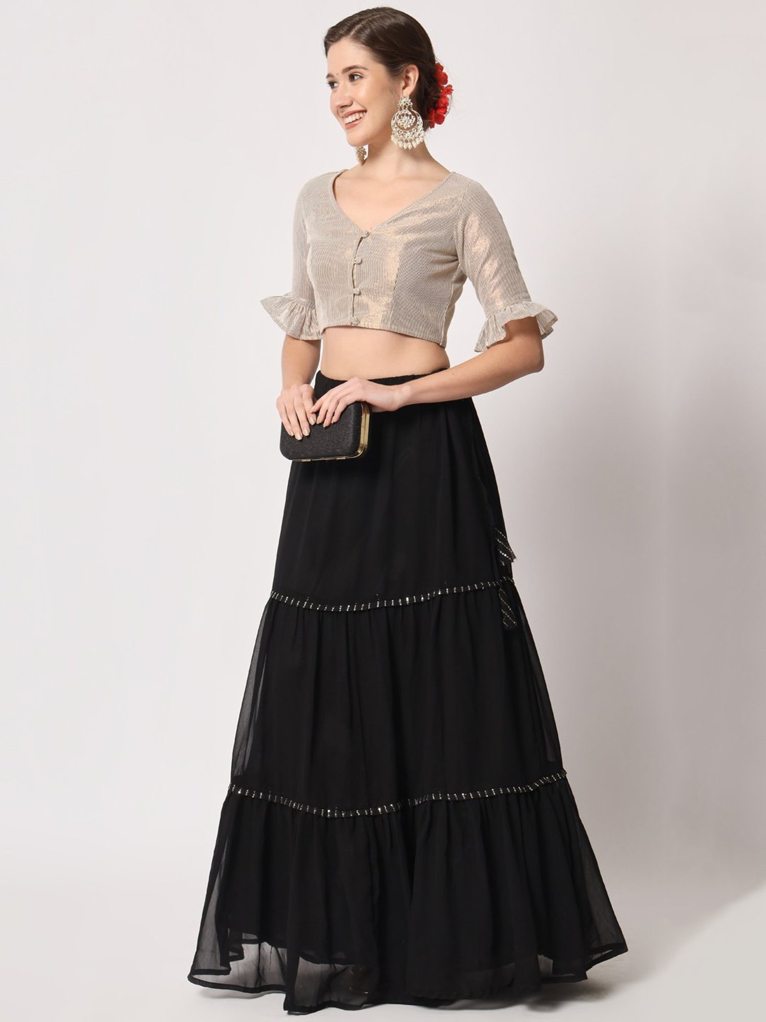 studiorasa Gold Striped Blouse