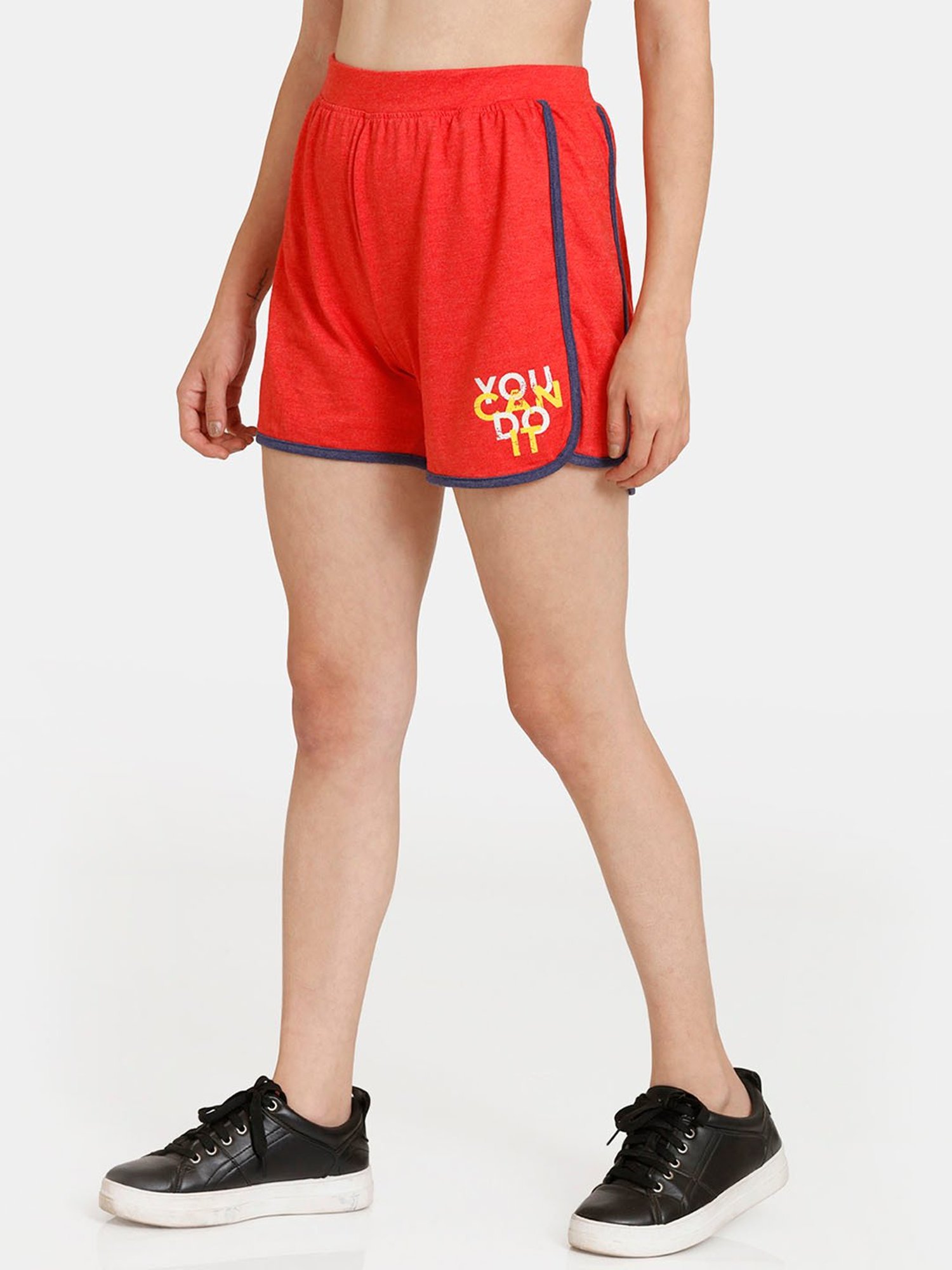 Rosaline by Zivame Red Graphic Print Shorts