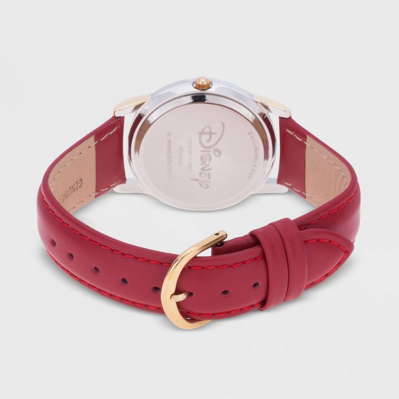 Women's Disney Minnie Mouse Two-Tone Cardiff Leather Strap Watch - Red