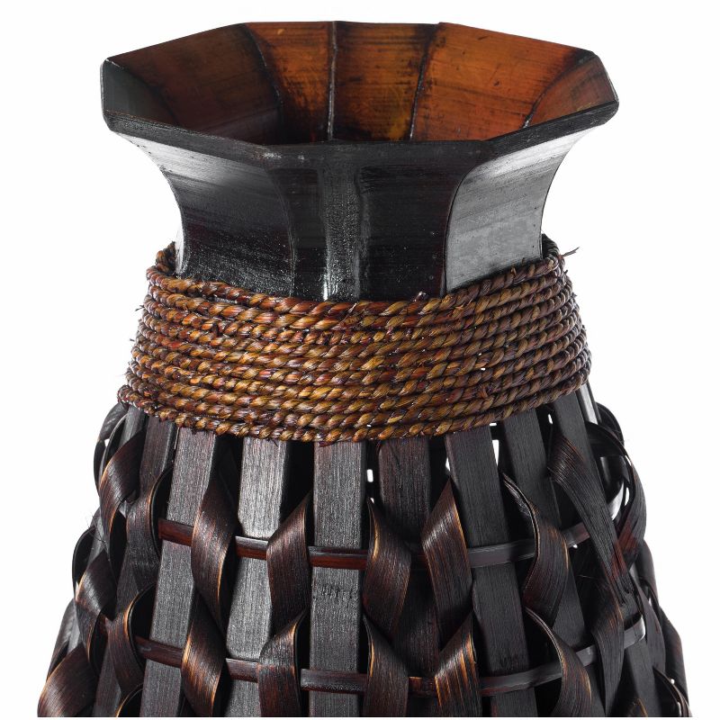 Uniquewise Tall Bamboo Floor Standing Vase with Wicker Woven Design 39 Inch High