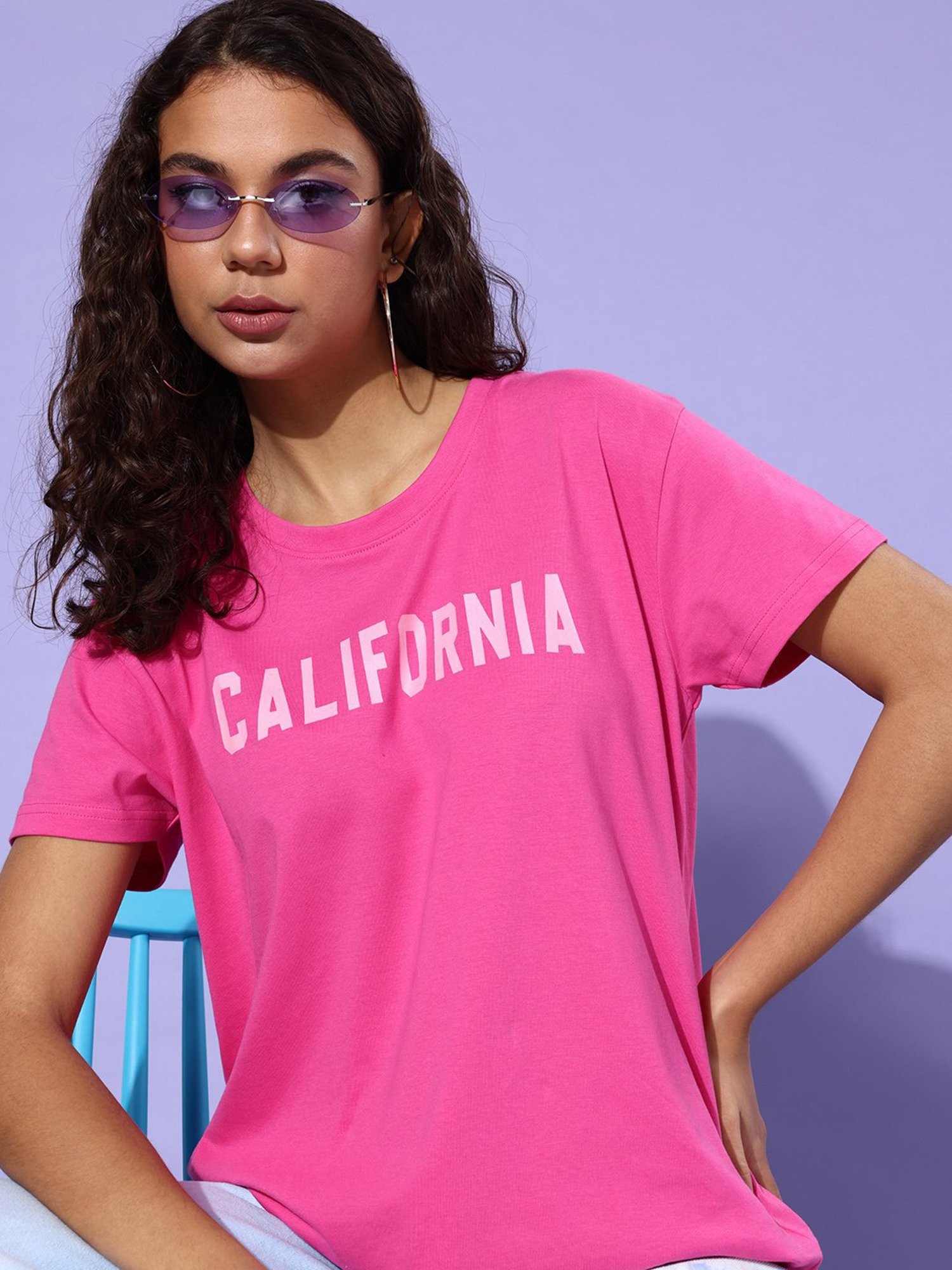 Dillinger Pink Cotton Graphic Print T-Shirt