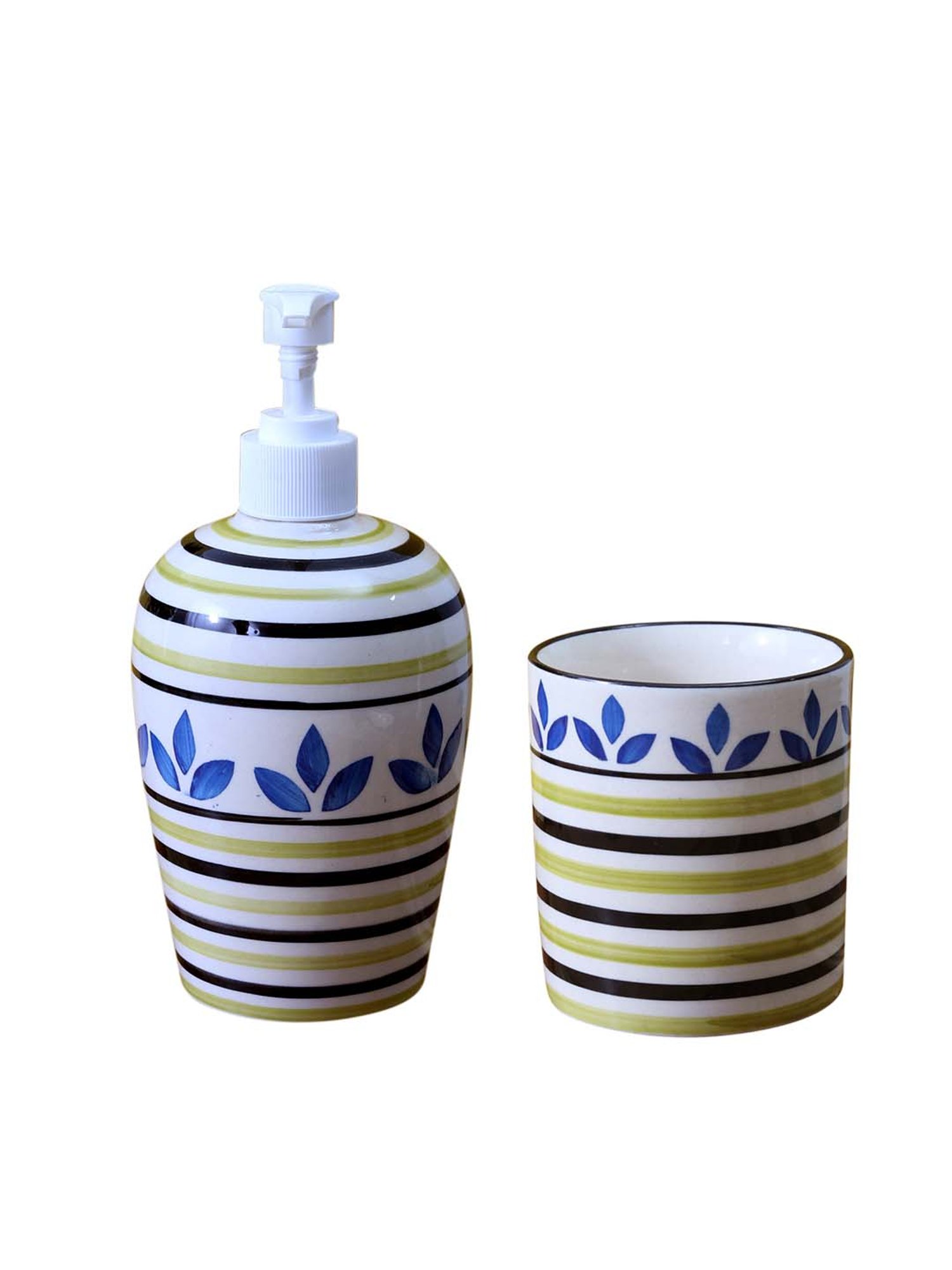 VarEesha Aztec Multicolor Ceramic Bath Accessories - Set of 2