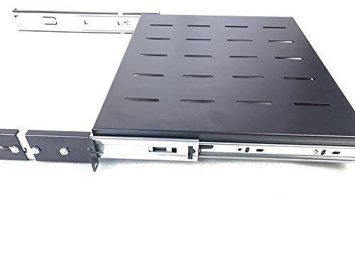 Raising Electronics Sliding Rack Server Shelf 1U 19'' 4 Post Rack Mount-Adjustable 15''-24''
