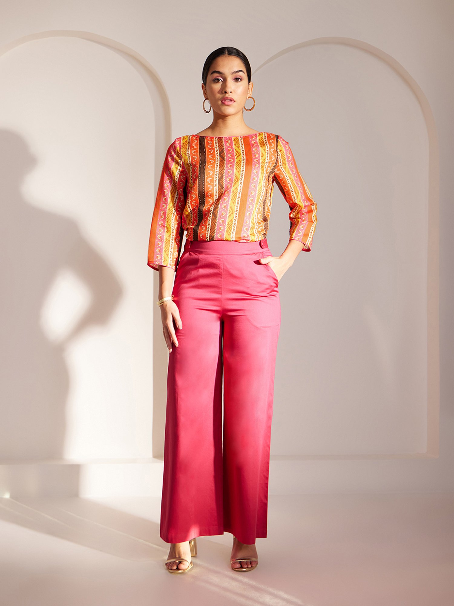 Fablestreet Multicolor Striped Top