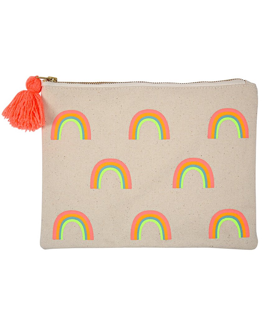 Meri Meri Girls Large Rainbow Canvas Pouch