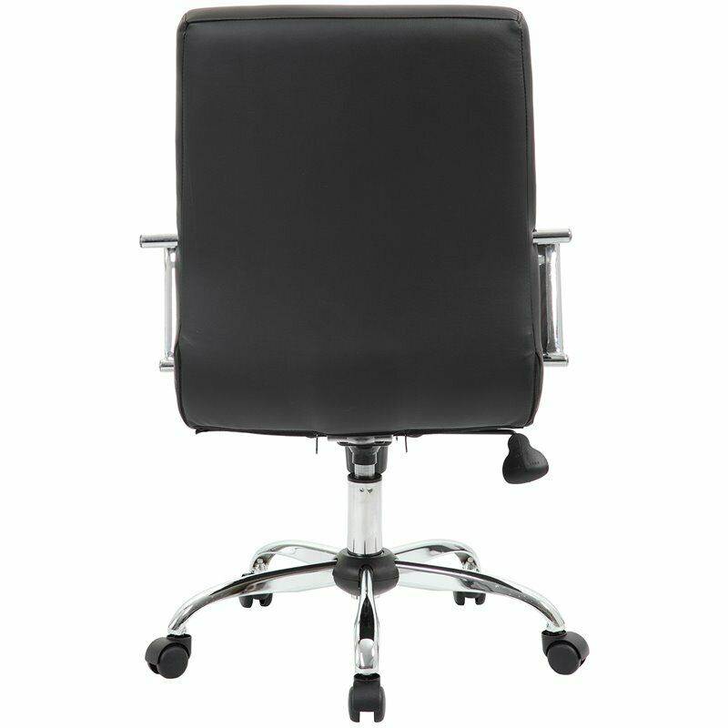 Boss Office Drummond Faux Leather Swivel Office Chair in Black
