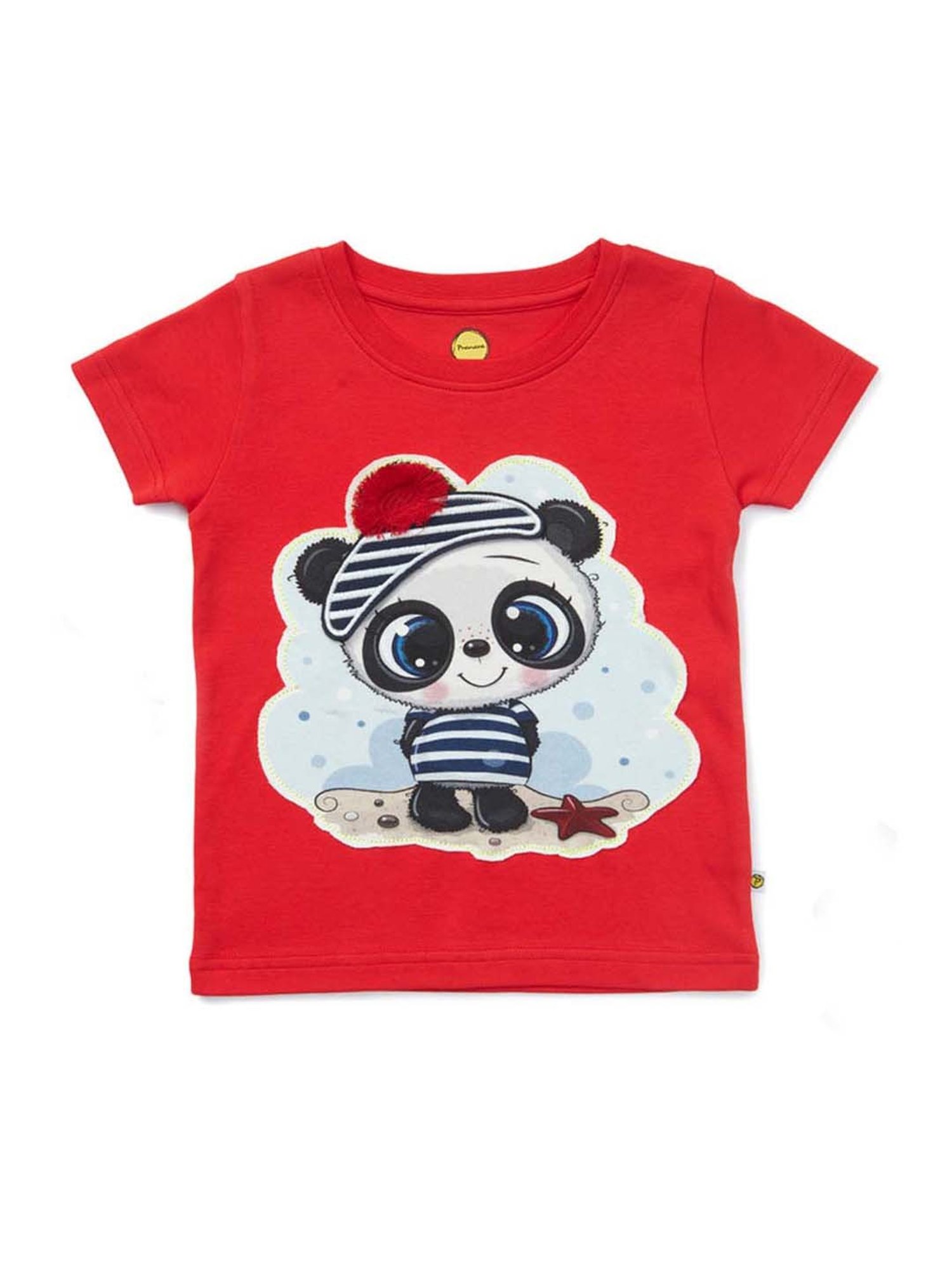 Pranava Kids Red & Blue Printed T-Shirt (Pack of 2)