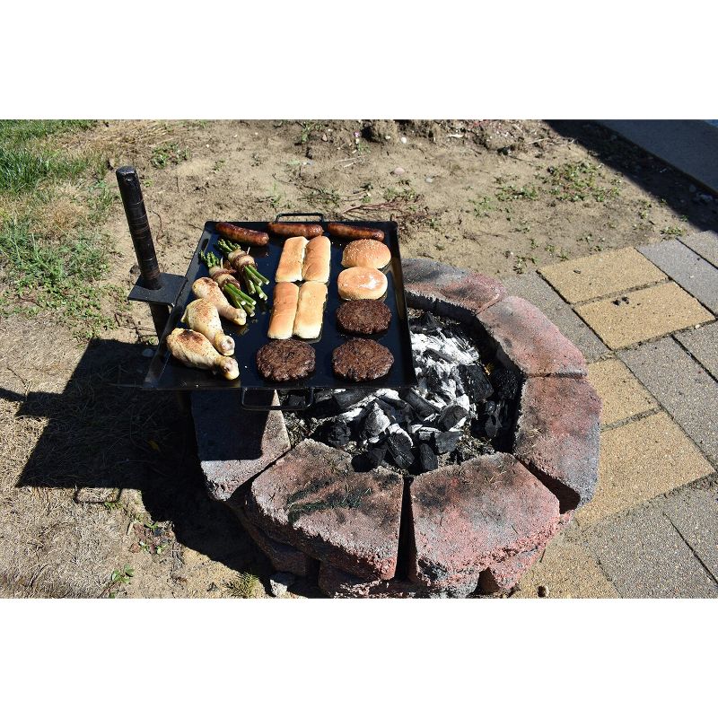 CanCooker GGS1332 GameMaker Heavy Duty Grill Open Fire Camping Outdoor Backyard Gravity Grill Griddle, Black