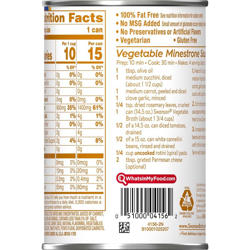 Swanson 100% Natural Vegetable Broth 14.5oz