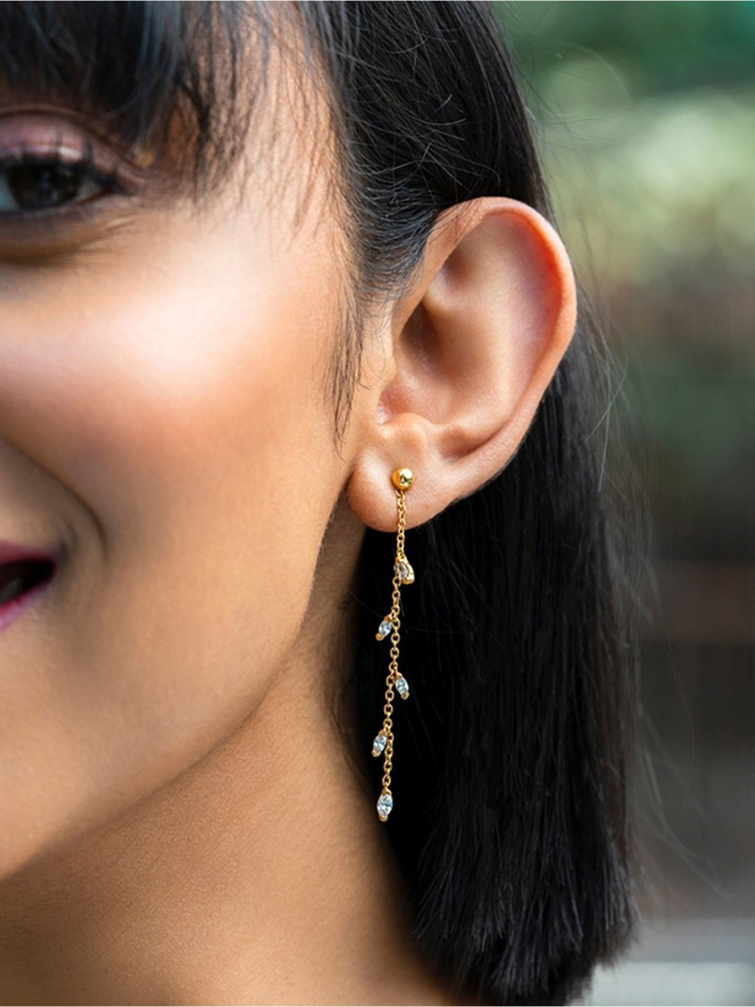 Shaya 92.5 Sterling Silver Trailing Vines Earrings for Women