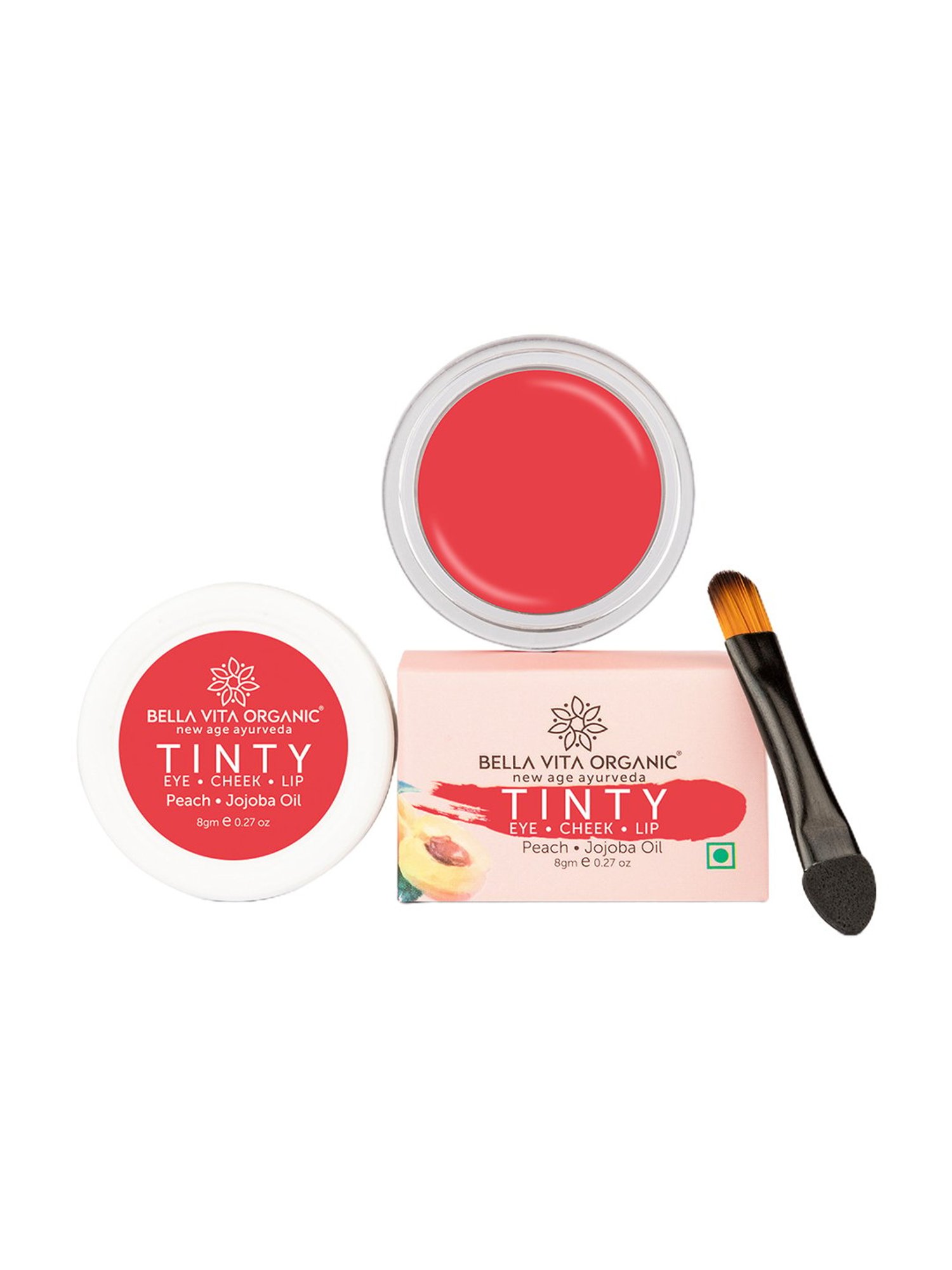 Bella Vita Organic Peach 3 in 1 Tinty for Moisturizing & Nourishing - 8 gm