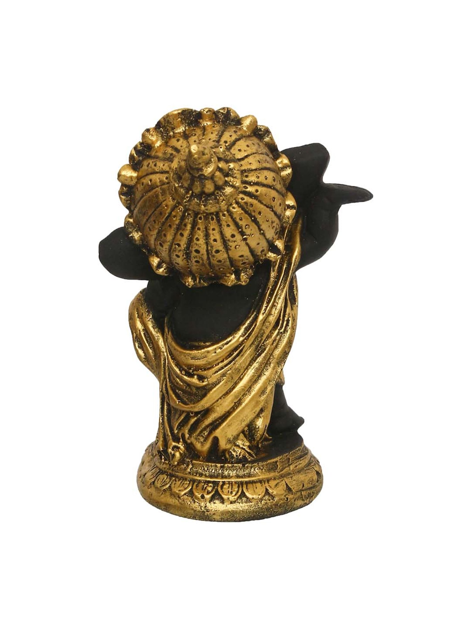 eCraftIndia Golden and Black Lord Ganesha Dancing Avatar Decorative Showpiece